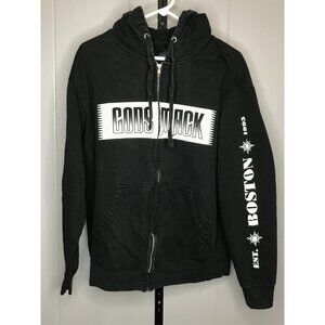 Y2K Godsmack Full Zip hoodie sweatshirt SZ L Tour Concert Black Rock Band Metal